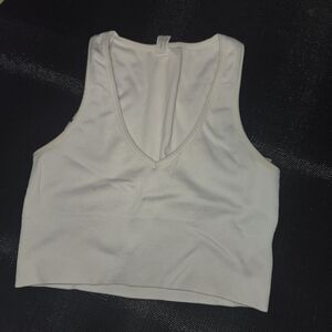 90 Degree By Reflex White Ribbed Highline Tank Top